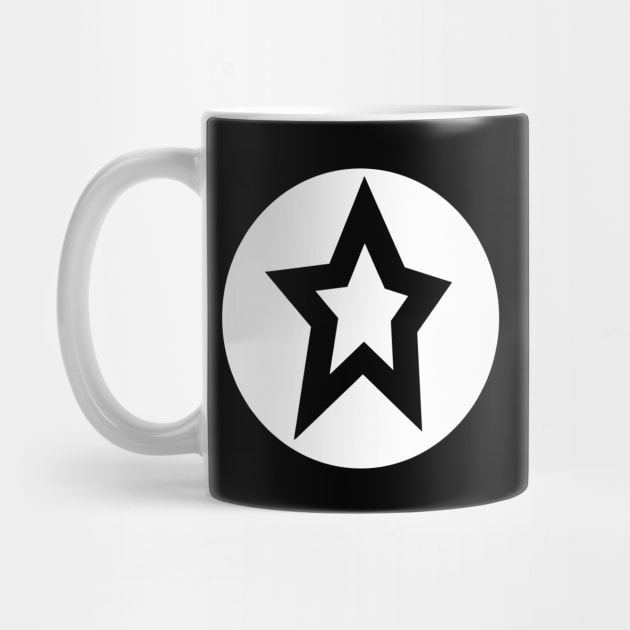 Small White Star White Circle Graphic by ellenhenryart